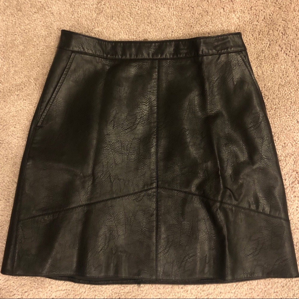 NWOT Zara Leather Mini Skirt